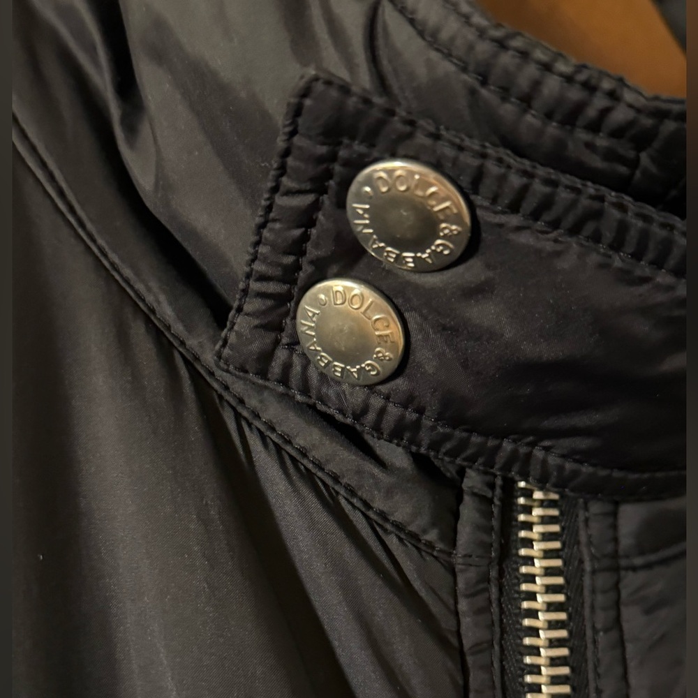 Dolce & Gabbana 🖤 Vintage AW03 Black Cargo Down Lightweight Jacket IT Size 50 - Picture 8 of 12